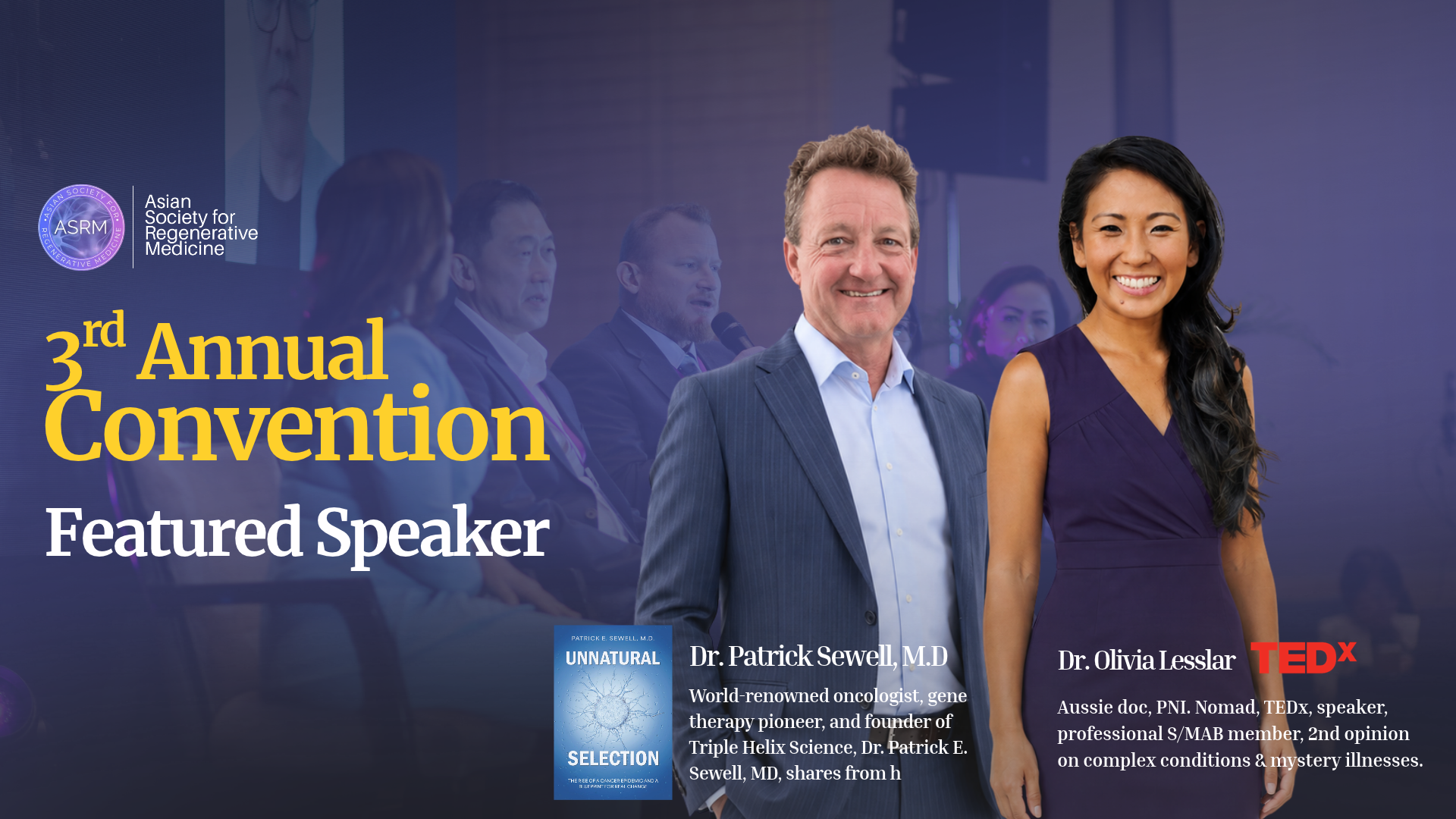 Featured guest speakers for the ASRM 3rd Annual Convention